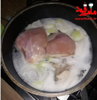 باقالی پلو با مرغ