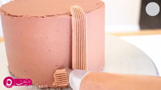 تزئین کیک غنچه