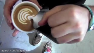 تزیین قهوه لاته بخش هفتم
