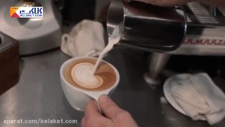 تزیین قهوه لاته بخش پنجم