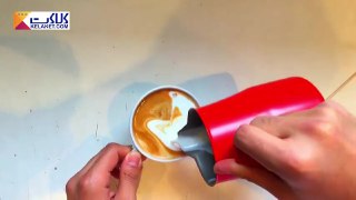 تزیین قهوه لاته بخش چهاردهم