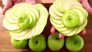 تزیین میوه ها تزیین میوه آرایی سیب