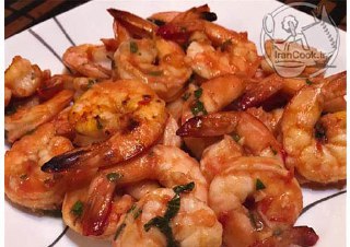 تصویر میگو مارینه گریل شده