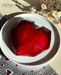 تصویر ژله قلب سورپرایز