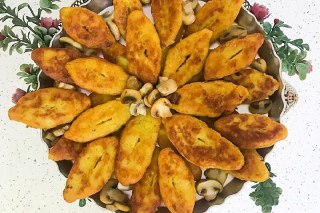 تصویر کتلت سیب زمینی شیرازی با آرد
