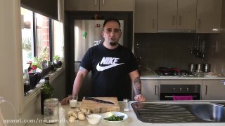 سس استیک مرغ و گوشت سس قارچ به سبک رستوران ها