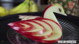 سیب را خرد کنید تا اردک درست کنید