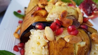 عکس مقلوبه مرغ و بادمجان شاخص