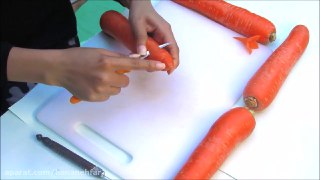 میوه آرایی آسان تزیین هویج به شکل گل