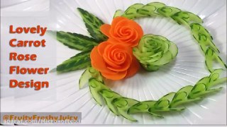 میوه آرایی طراحی قلب با خیار و هویج