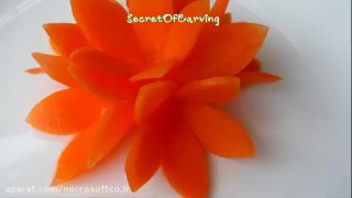 میوه آرایی طرح گل با هویج
