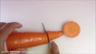 میوه آرایی طرح گل با هویج