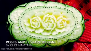 میوه آرایی طرح گل روی هندوانه