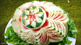 میوه آرایی طرح گل روی هندوانه