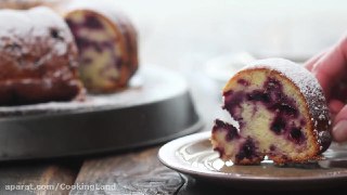 کیک حلقه ای لیمویی بلوبری