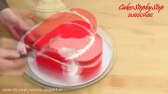 کیک قلب قرمز